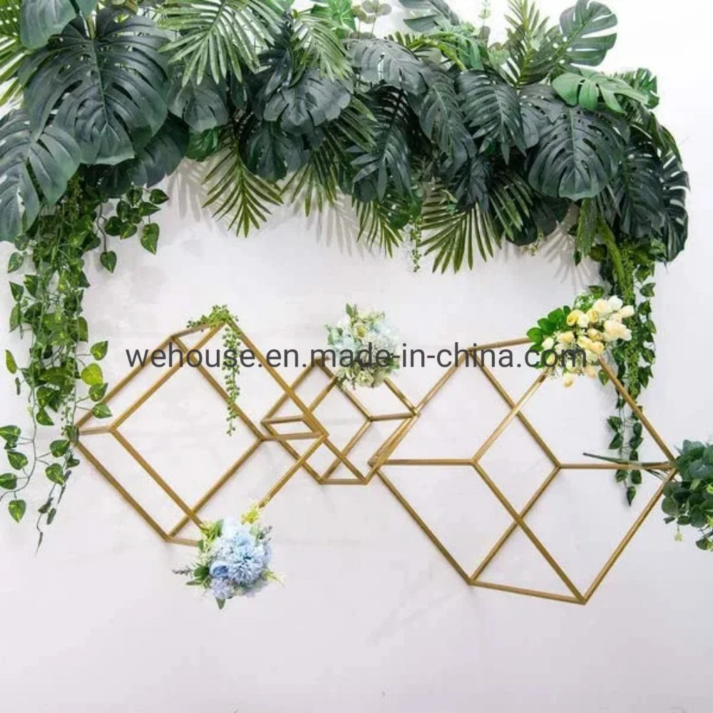 Weihnachten Heavy Duty Plant Rack Wandmontage Lagerregal Hoch Gold Blumenhalter für Home Party Hochzeit Dekorationen