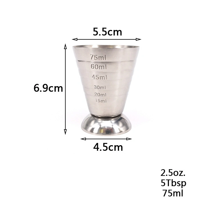 Stainless Steel 3 Measuring Scales Metal Measuring Cup for Liquid Esg15999