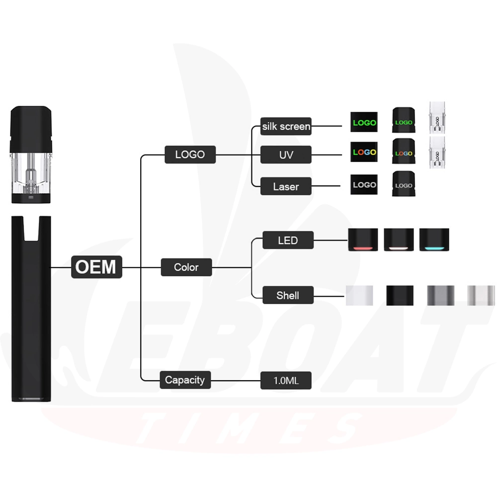 Boîte d'emballage personnalisée batterie micro USB Stiizy rechargeable 300 mAh Kit de démarrage