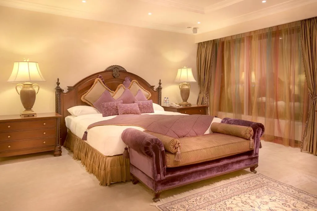 Hôtel 4 Étoiles en bois naturel hôtel chambre à coucher Mobilier de tissu de couleur