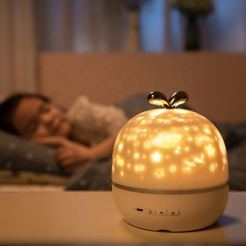 Rechargeable 1200 mAh Battery Grass Starry Night Light Projector