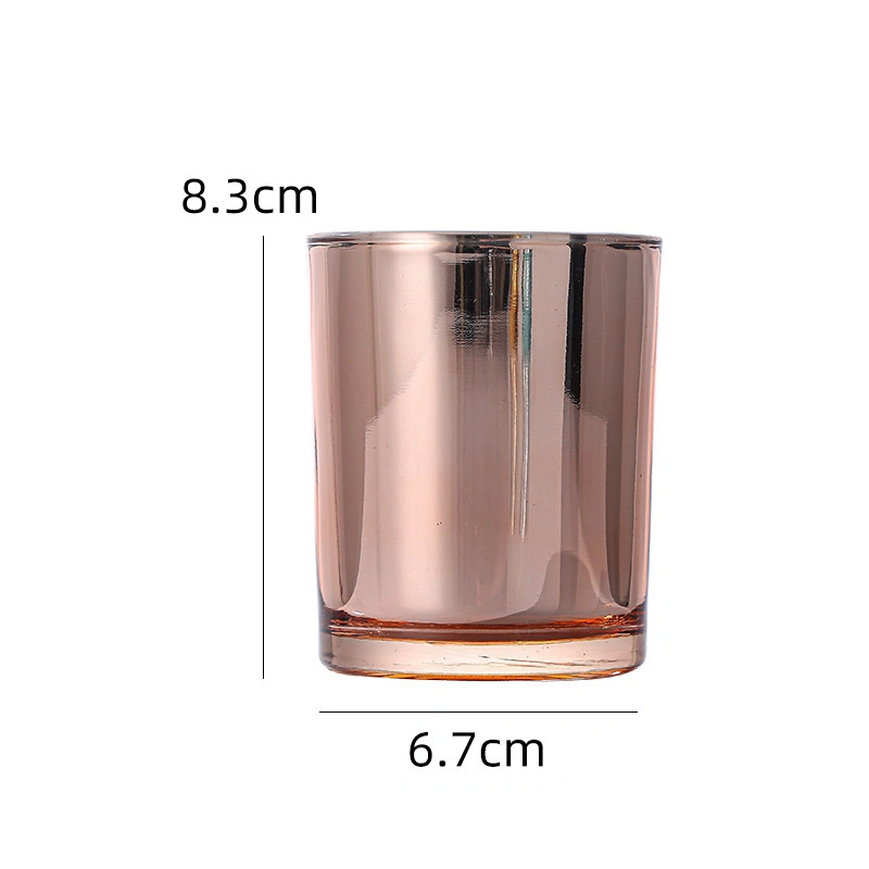 Luxury Electroplating Colors Glass Candle Jar Glass Candle Making Holder