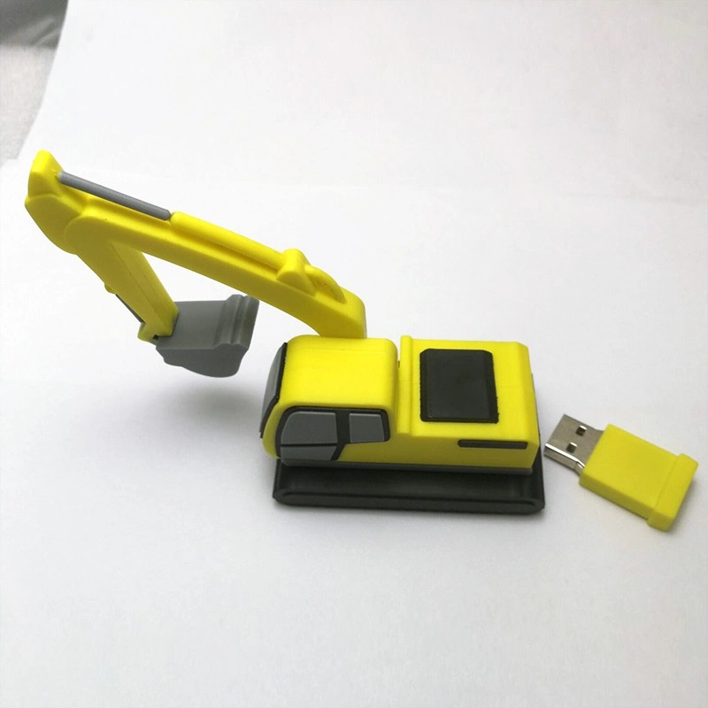 Dump Truck PVC Shape/Excavator PVC Shape USB Pen Drive 128GB 64GB 32GB 16GB 8GB 4GB 2GB 1GB Memory Flash Stick USB Flash Drive