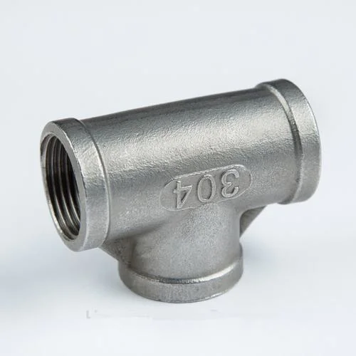304 Stainless Steel Threaded Tee - 3000lb Forged High Pressure Tee Internal Wire Joint Pipe Fittings Wholesale