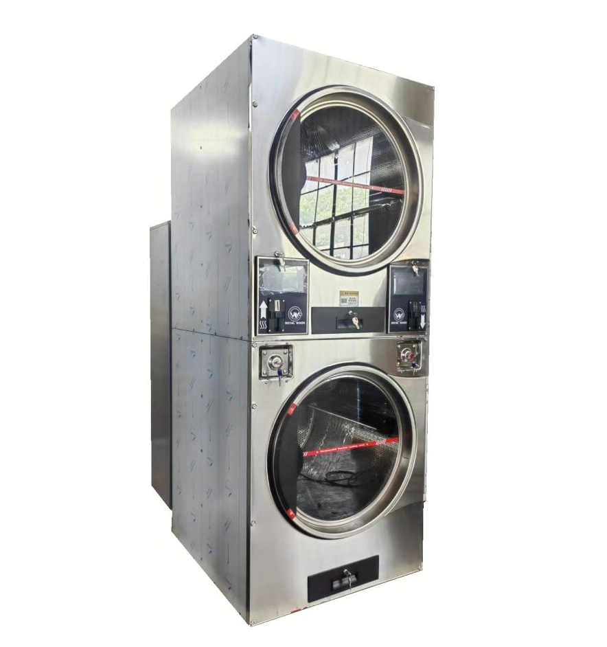 Commercial and Industrial Clothes Coin Operated Stacked Dryer