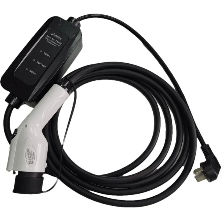 GB/T 32 A 7kw courant fixe EV chargeur portable avec câble 5 m et le voyant lumineux