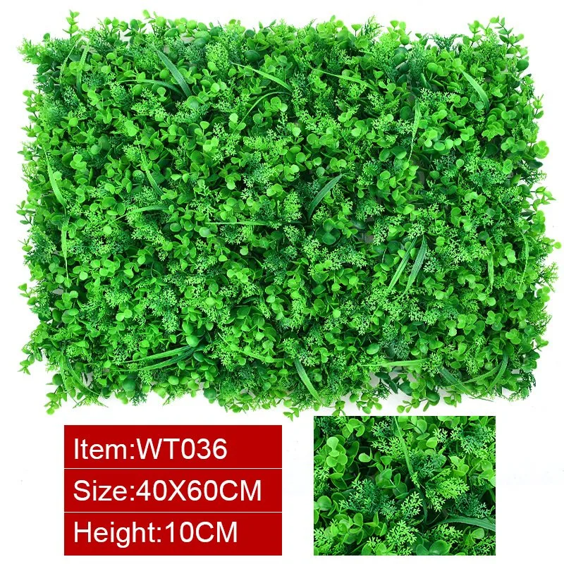 Anti-UV Discounted Artificial Natural Looking Plants Wall for Home Garden Holiday Decor