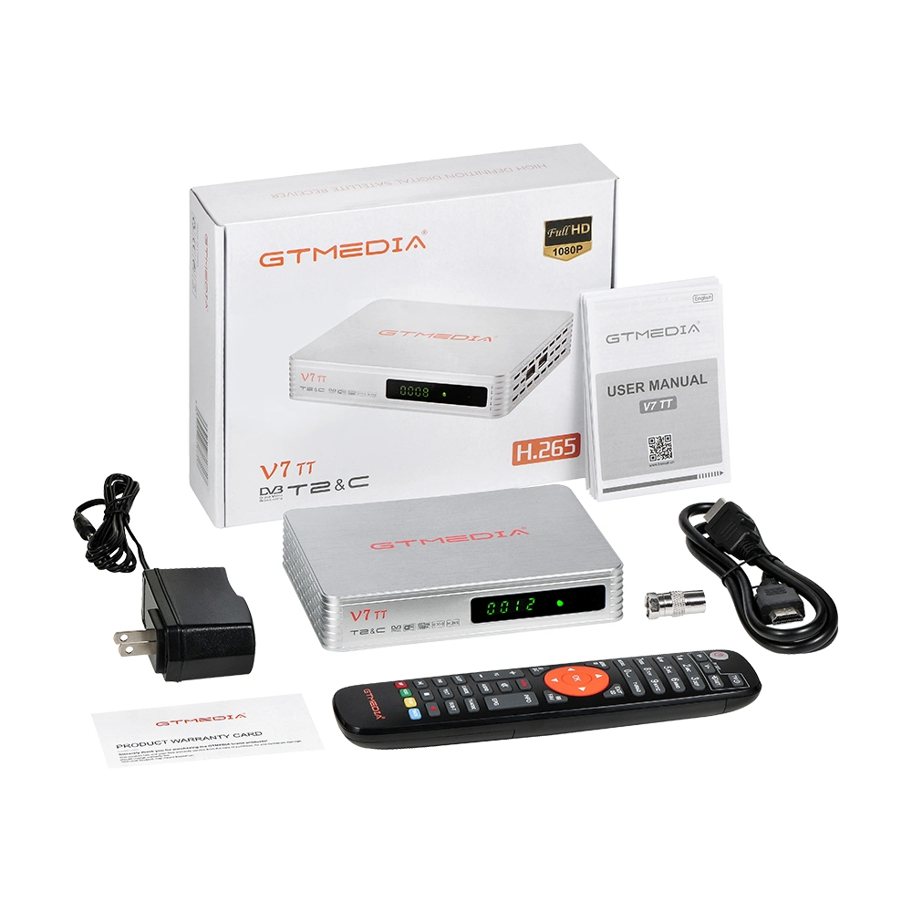 Gtmedia V7 Tt H. 265 DVB-T CABO J T2 83b Set Top Box