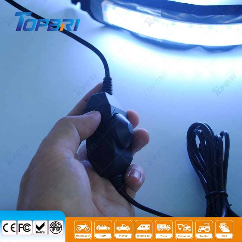 DC12V Dual Colour Flexible LED Camping Strip Work Working Light for Offroad Car Fishing Tent