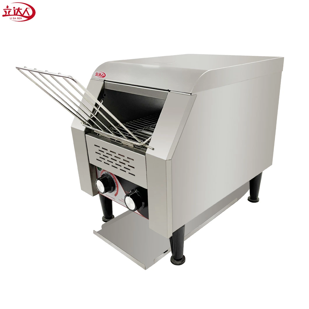 Lida OEM Low MOQ Commercial Guangzhou Manufacturer 1.3 Kw Electrical Conveyor Burger Bun Vertical Toaster Sliced Bread Cooker Electric Grill Toaster