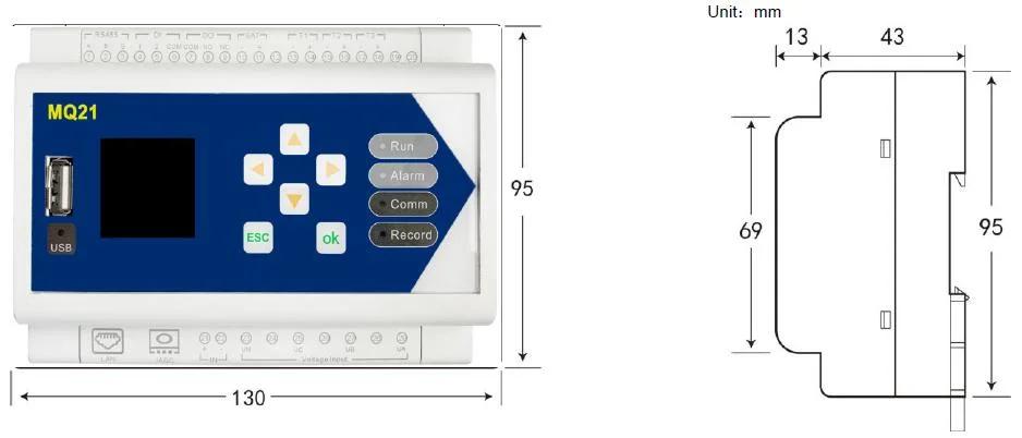 Meatrol Mq21 Rogowski Digitaler Energiezähler Kwh-Messgerät Energieanalysator