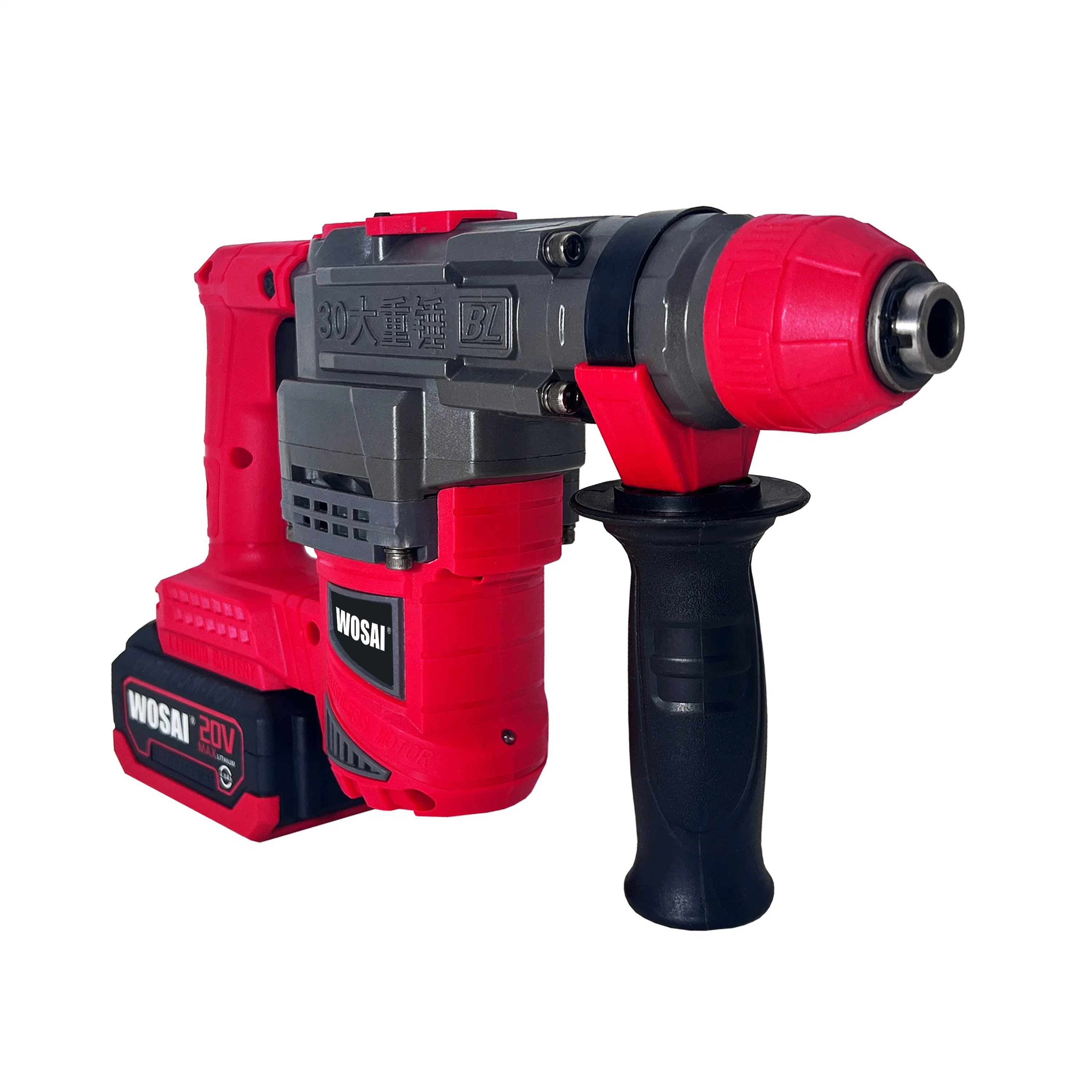 Venta de fábrica Portatil Super motivación Equipo eléctrico Rotary Drill 20V 30mm martillo eléctrico sin escobillas