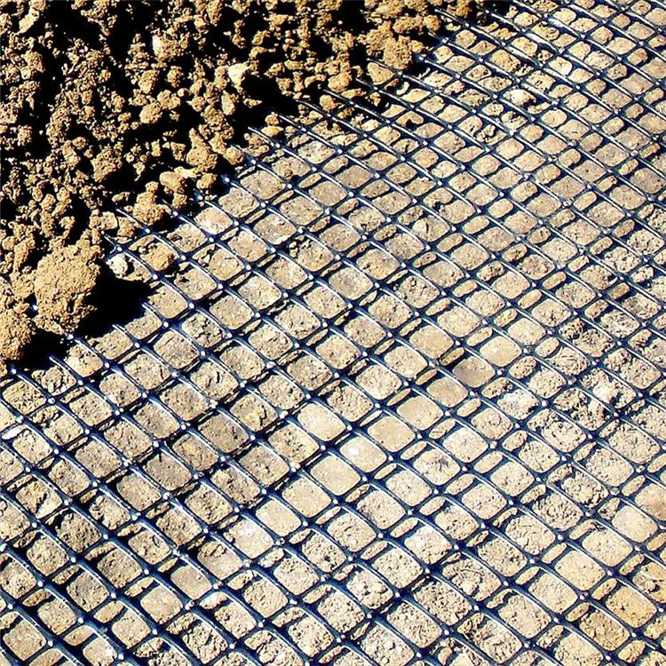 الجهة المصنعة تثبيت التربة 150 كيلونيوتن Biaxial Polyester Geogrid