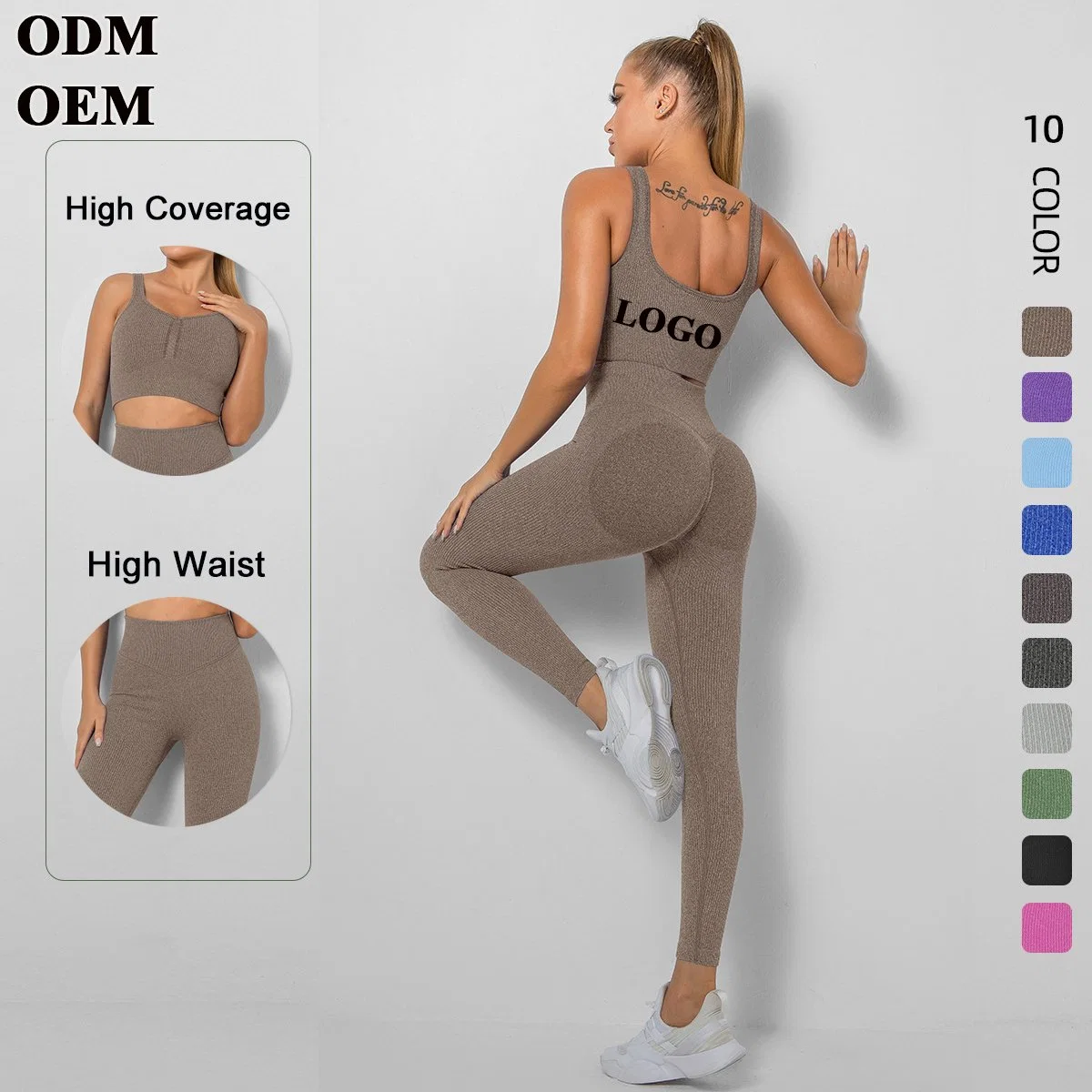 Seamless Yoga Set 2 Piece Workout Apparel for Women Sport Bra High Waist Leggings Sets Fitness Gym Push up Clothing Sportswear