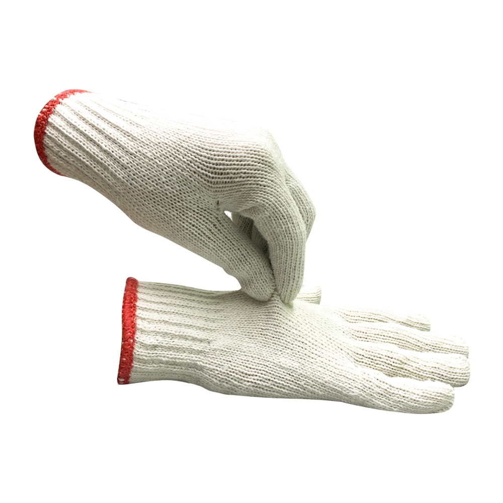 Prix de gros en Chine 7/10guage Gants de sécurité tricotés en coton blanc pour la construction/industrie/travail/protecteur