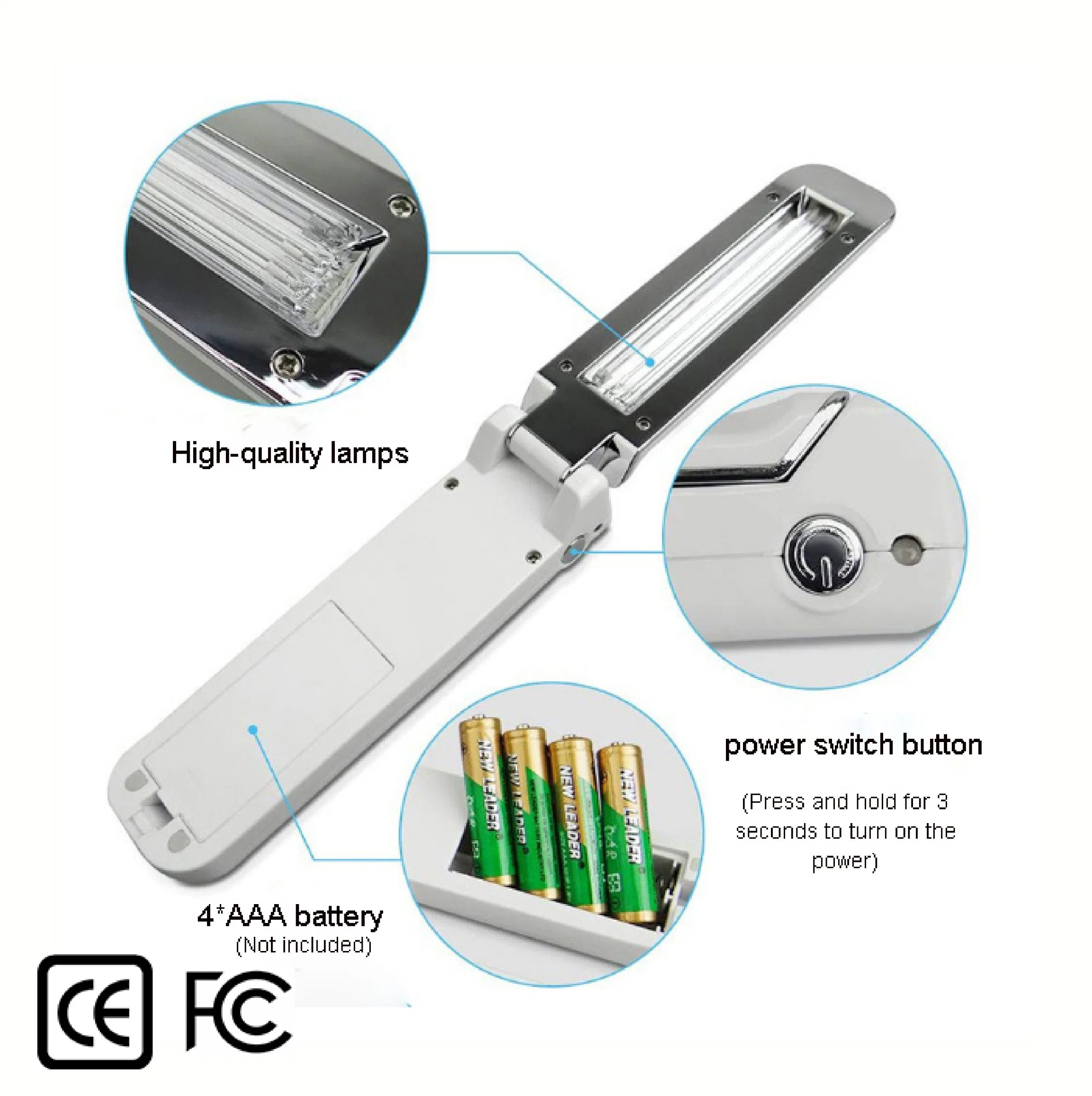 Alta Qualidade Preço melhor portátil USB portátil de mão germicida UV Esterilizador de caneta ótica Lâmpada UV para três Color