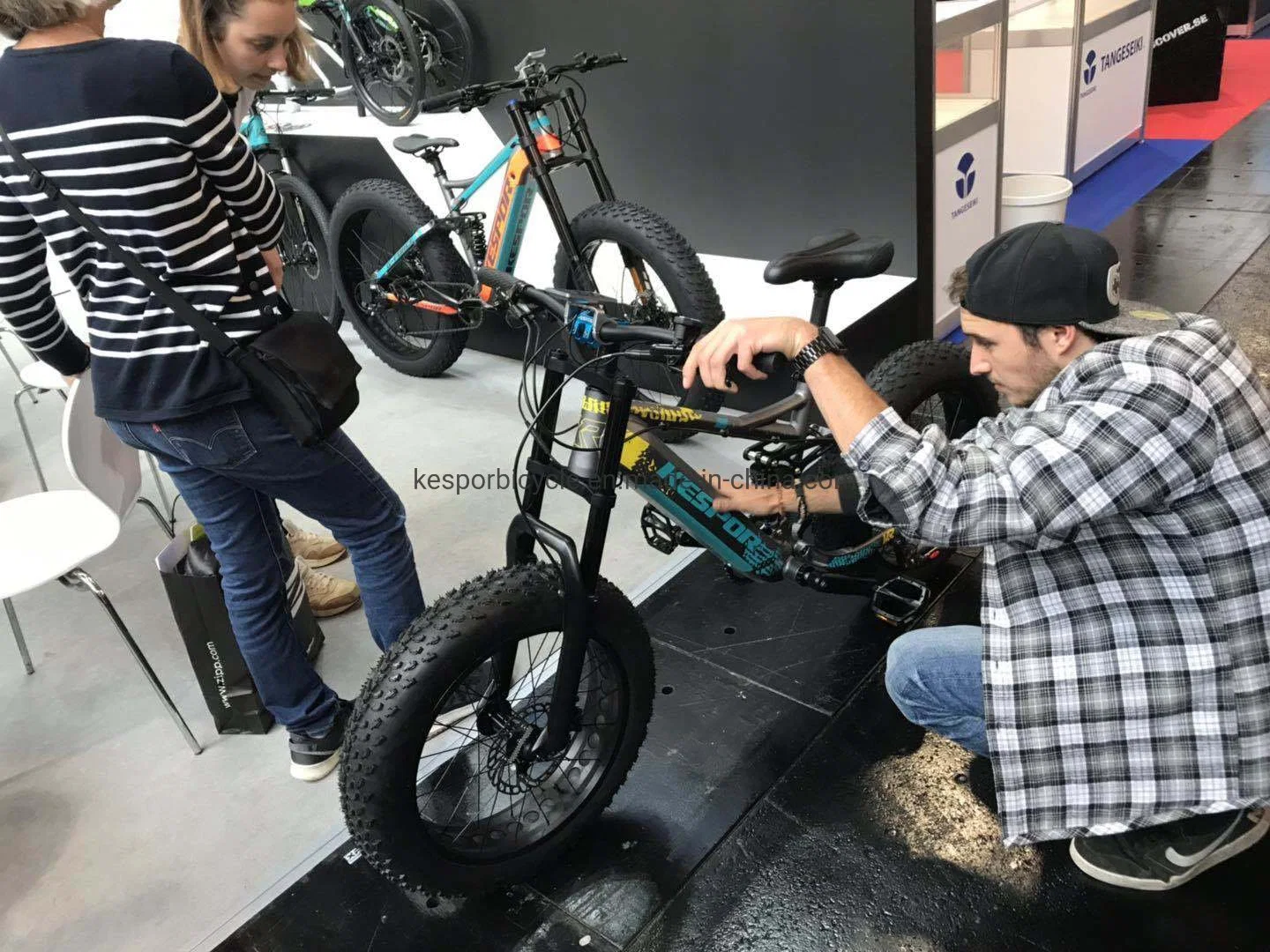 China Atacado suspensão completa bicicleta elétrica bicicleta bicicleta 20" gordura Pneu com motor de 48 V e 500 W com bateria oculta integrada e bicicleta