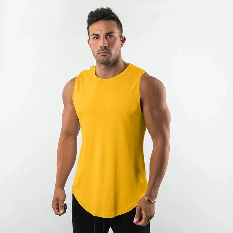 Músculo de algodón de alta calidad Casual Athletic Gym Fitness camisetas de los hombres de desgaste