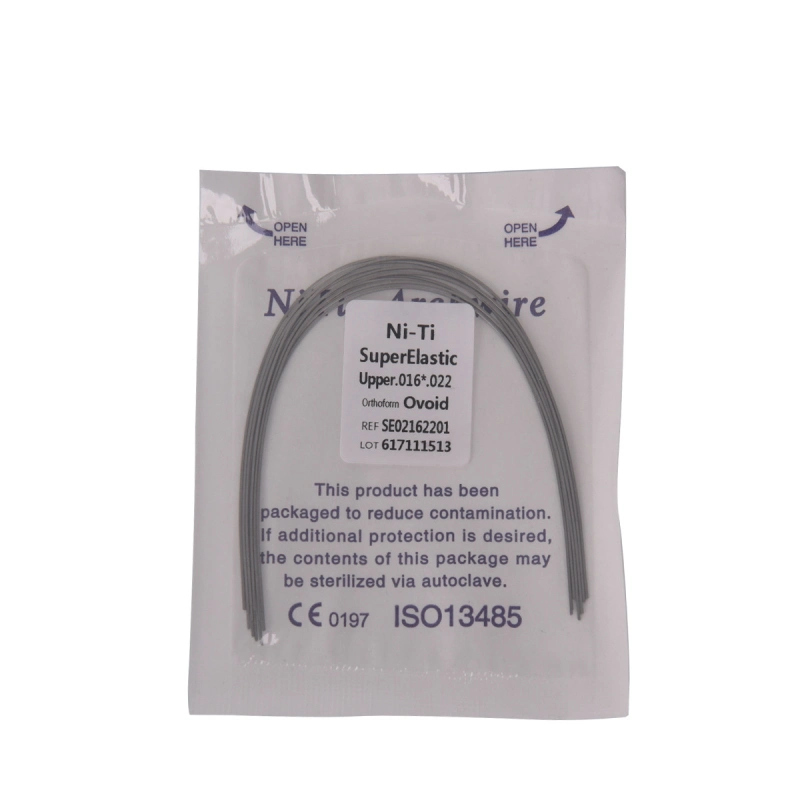 Orthodontic Dental Super Elastic Wire Ovoid Form Niti Arch Wires Round