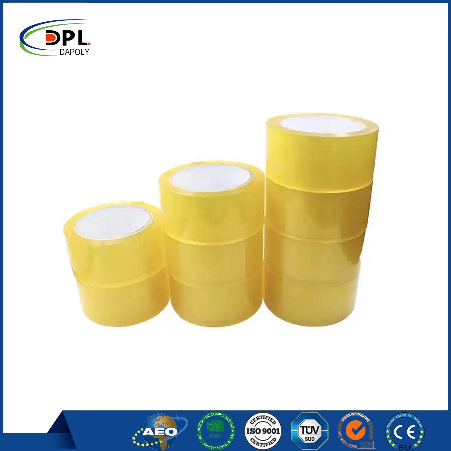 Custom Clear Brown Yellow BOPP Packaging Tape 100m 150m Transparent OPP Packing Tape with Logo