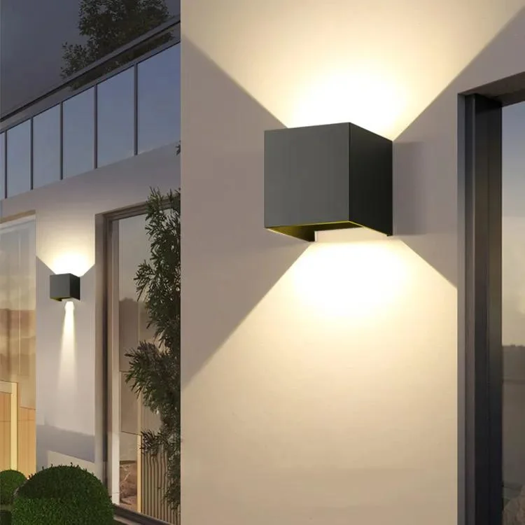 Lámpara de pared LED cúbica 6W para interiores Iluminación exterior