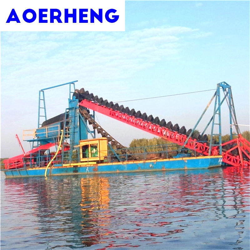 Capacidad 100ton/H Mining Machine/Gold y Diamond Dredger uso para obtener Oro y Diamante del Río/Lago