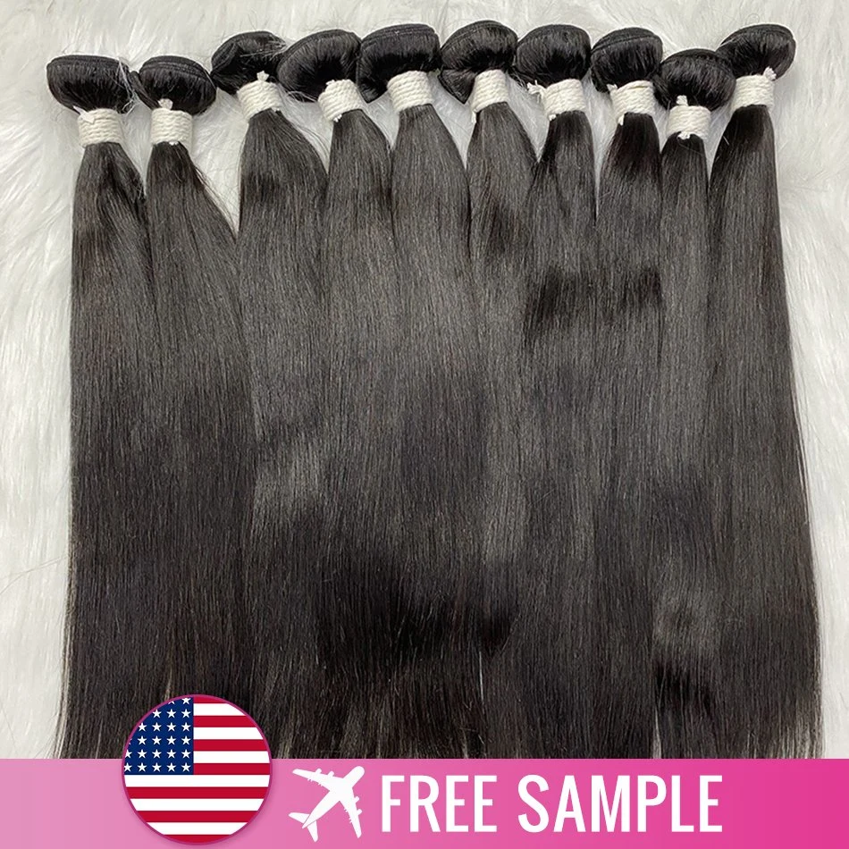 10A Malaysian Straight Human Hair 3 Bundles Unprocessed Virgin Human Hair Weave Extensions