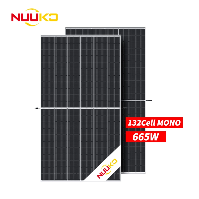 Panneau solaire mono PV Nuuko efficacité 660W demi-cellule 210 mm Pour le système
