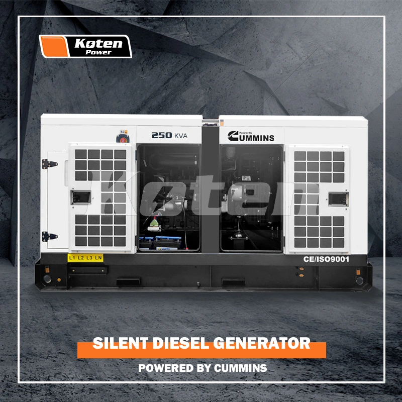 Koten 50Hz 400V Dcec Series 200kw 250kVA Electric Silent Diesel Power Engine Generator