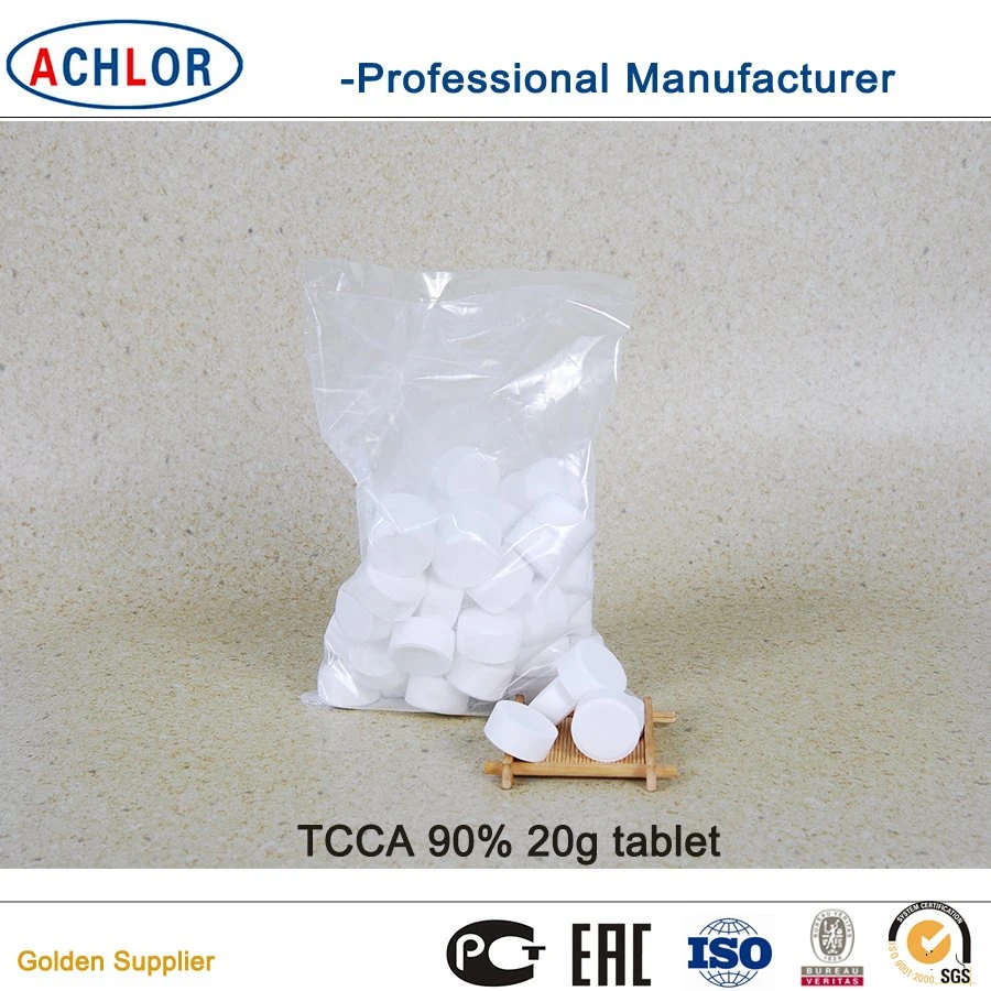 Largest Supplier Chemicals Products TCCA Chlorine 90 200g Tablet for Water Treatment Chemicals