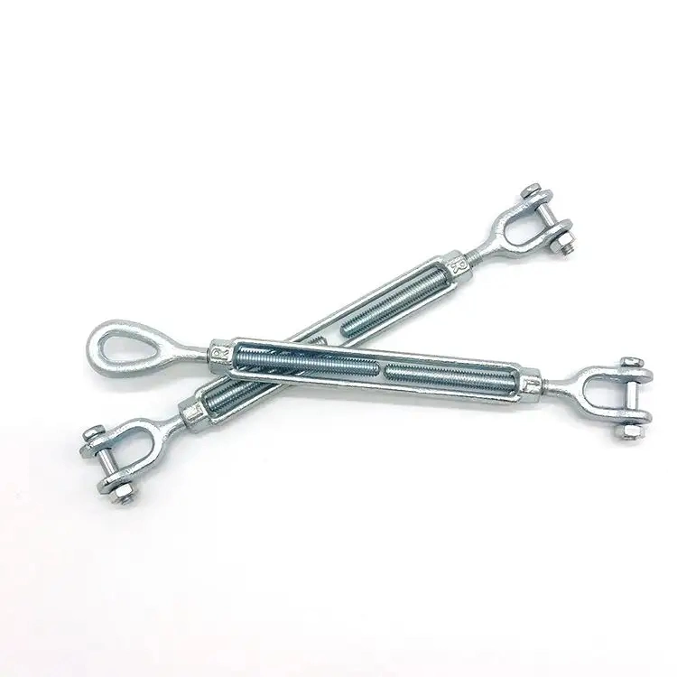 Wire Cable Turnbuckle Rigging Wire Rope Tensioner Galvanized Open Body Hook Eye Turnbuckle