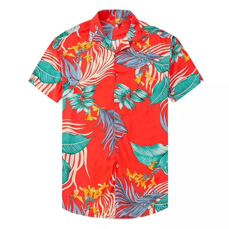 New Design Stylish Men Print Hawaiian Shirts