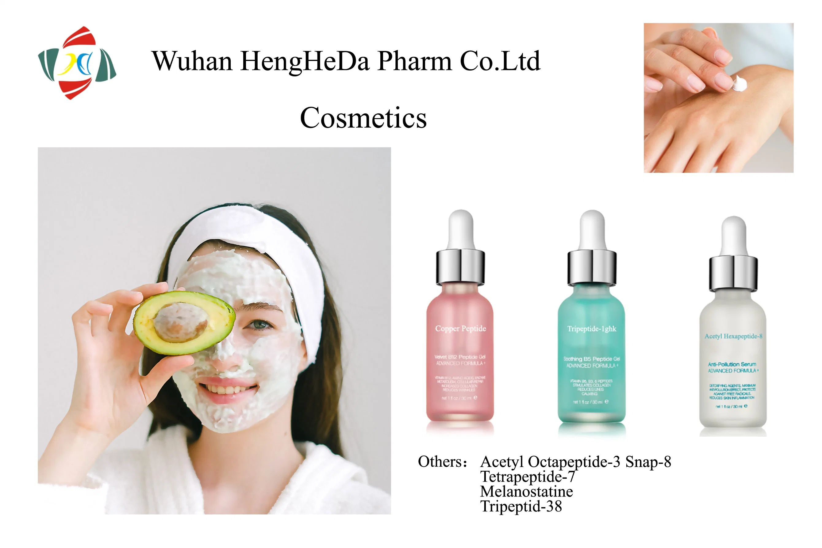 Wuhan HHD calidad farmacéutica/cosmética materia prima CAS 3054-47-5 99% Sag S-Acetilglutatión polvo (SALG)