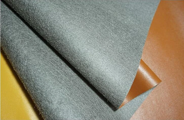 High quality/High cost performance Napa Suede Backing Microfiber for Shoes, Bags, Car Seats (H298)