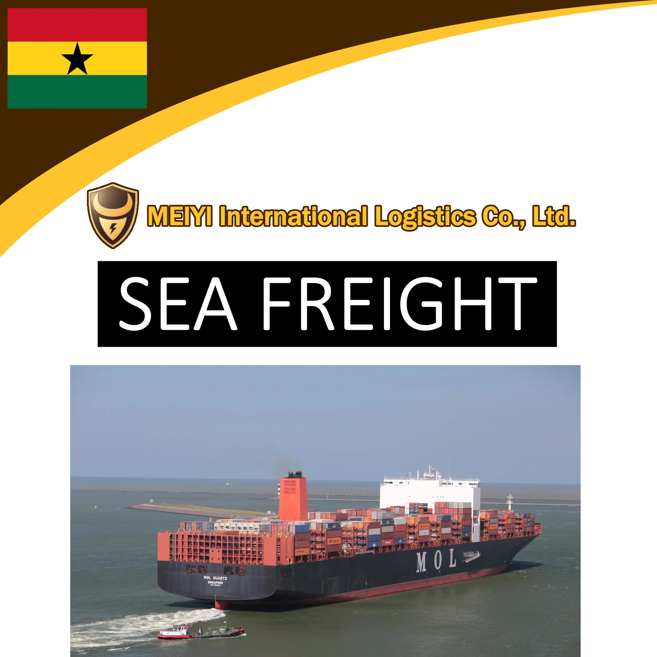 Services d'expédition de la Chine en logistique internationale service à la Ghana agent d'expédition de fret de la mer des chaussures de livraison express