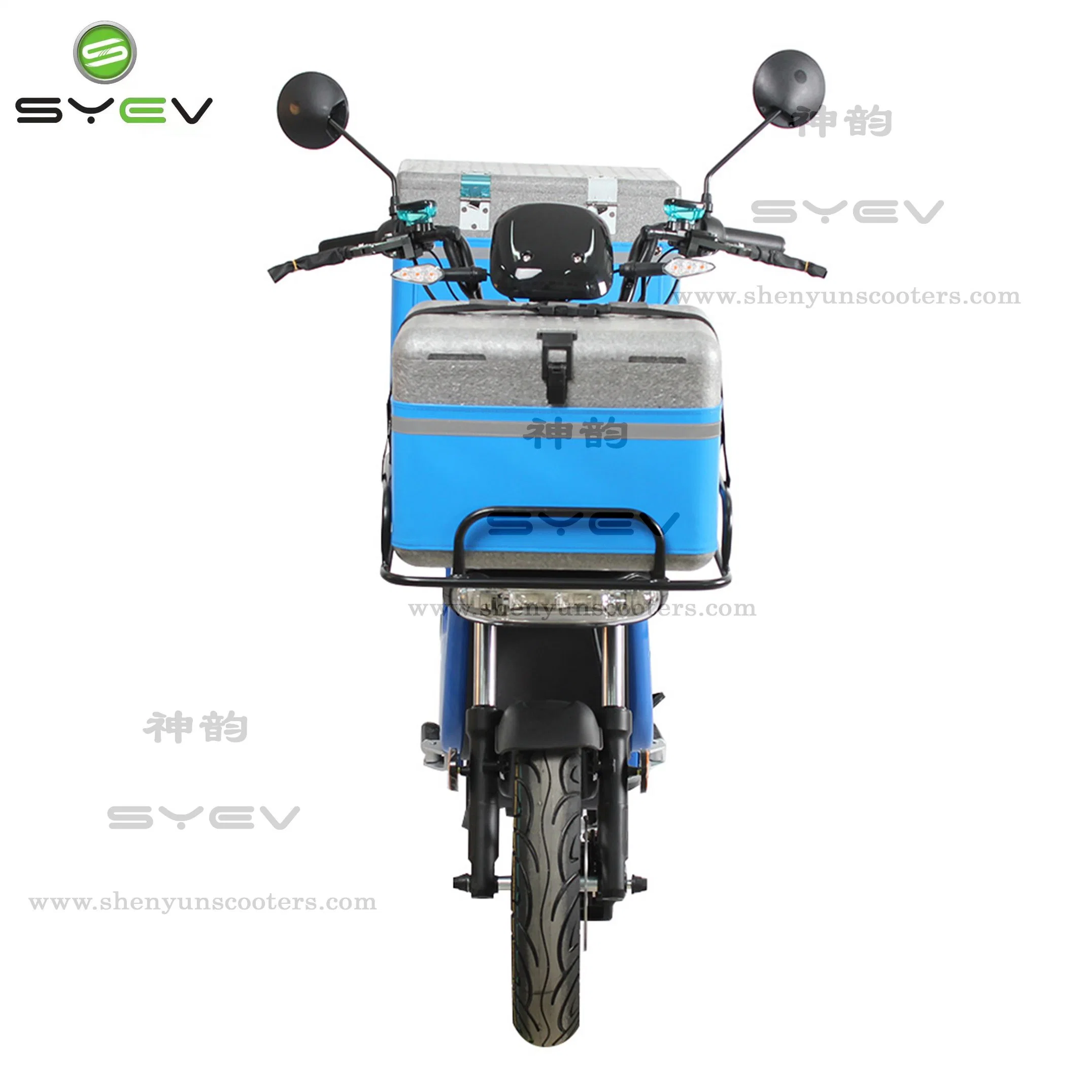 Syev OEM/ODM 800W/1200W de alto rendimiento precio barato Scooter eléctrico con cuadro de la entrega de excelente calidad para la comida rápida/Pizza/Express Dual del Motor de las baterías de 60V