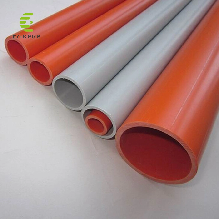 Plastic Fireproof UPVC CPVC Electric Cable Pipe Underground ABS Conduit-32mm Od Orange HD PVC Conduit Pipeline