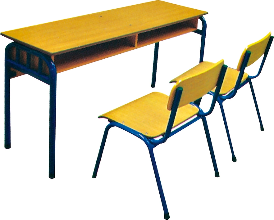 Wooden Detachable Double Student Table and Chair Classroom Furniture (SF-04D)