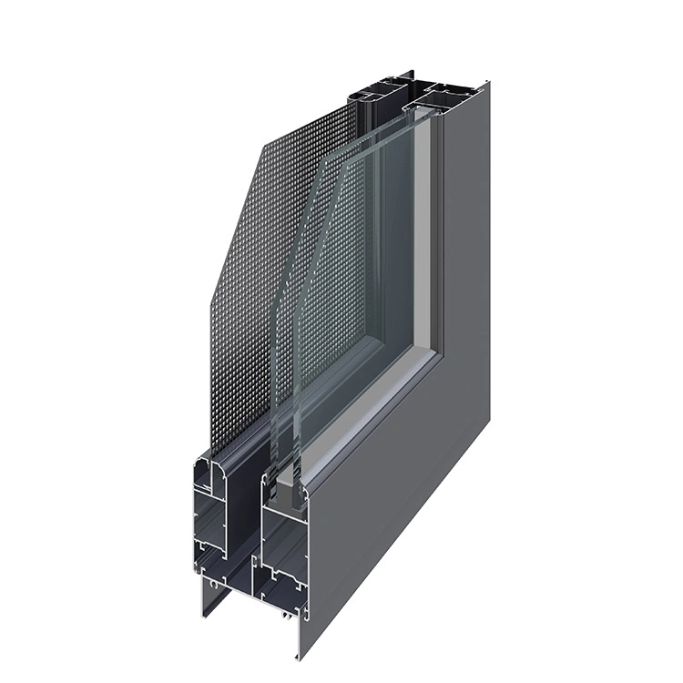 Rupture thermique de la fenêtre Design en aluminium avec double écran en verre de sécurité