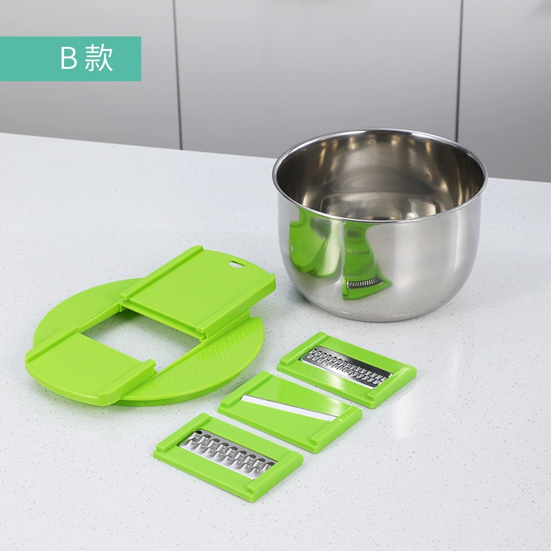 Multifunction Removeable Stainless Steel Vegetable Grater with Bowl and Colander