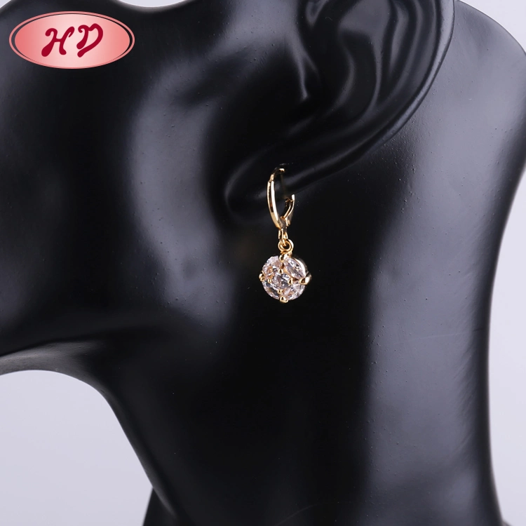 18K Gold Plated Diamond Earring Necklace Jewelry Set for Girls