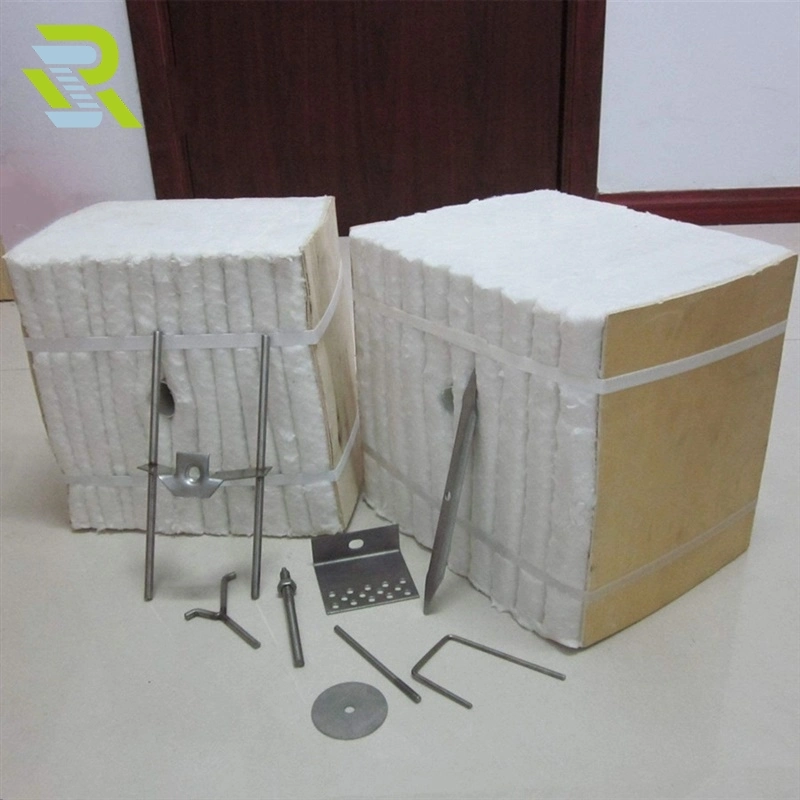 Material refractario de circonio grado 1430c con el anclaje del módulo de fibra cerámica fija para el almacenamiento del conducto, el silicato de aluminio refractario Kaowool