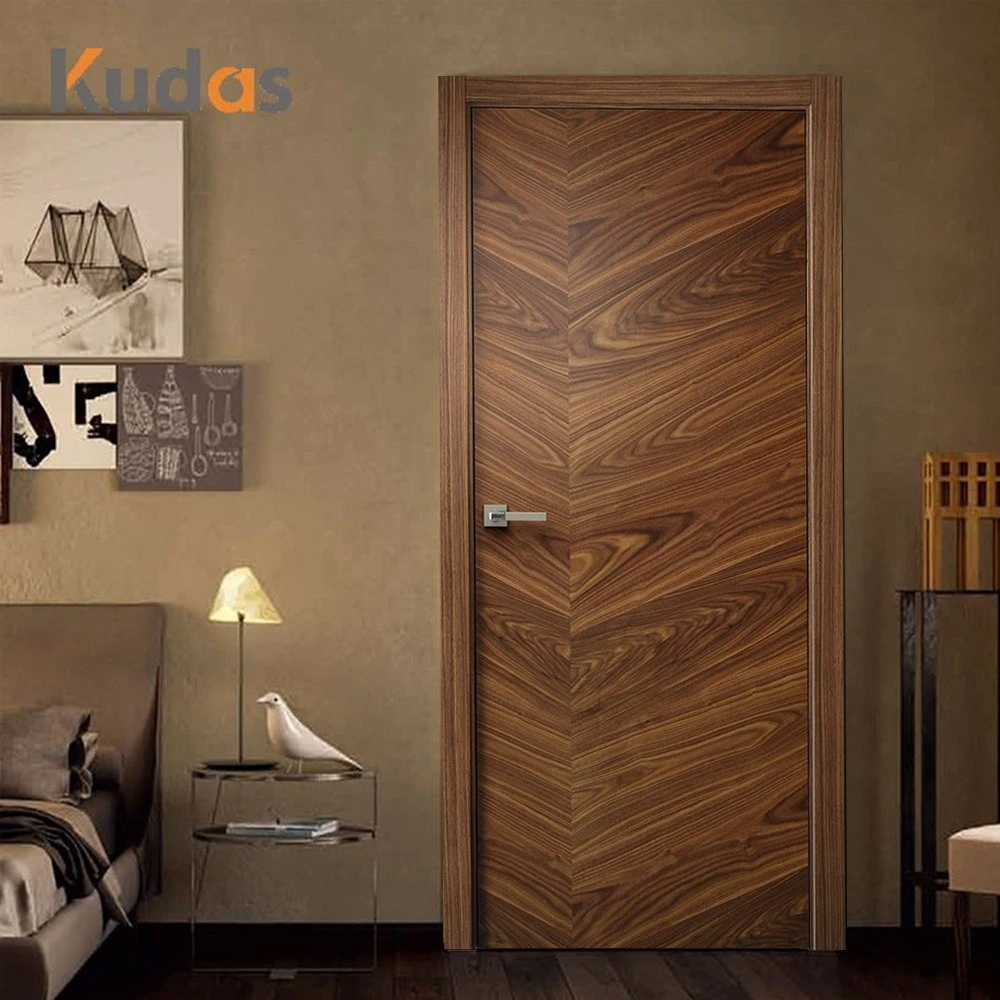Luxury Interior Solid Oak Wooden Doors Luxury Veneer Soundproof Fire Rated Wood Door