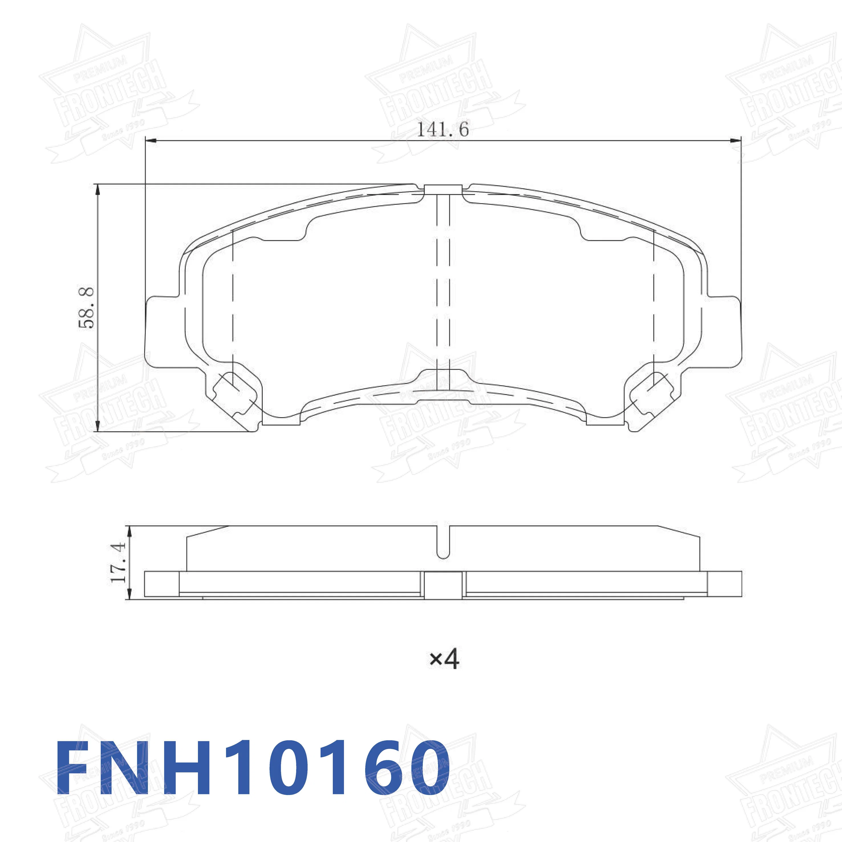 Frontech Best Quality Brake Pads Front Wholesale/Supplier Product for Nissan