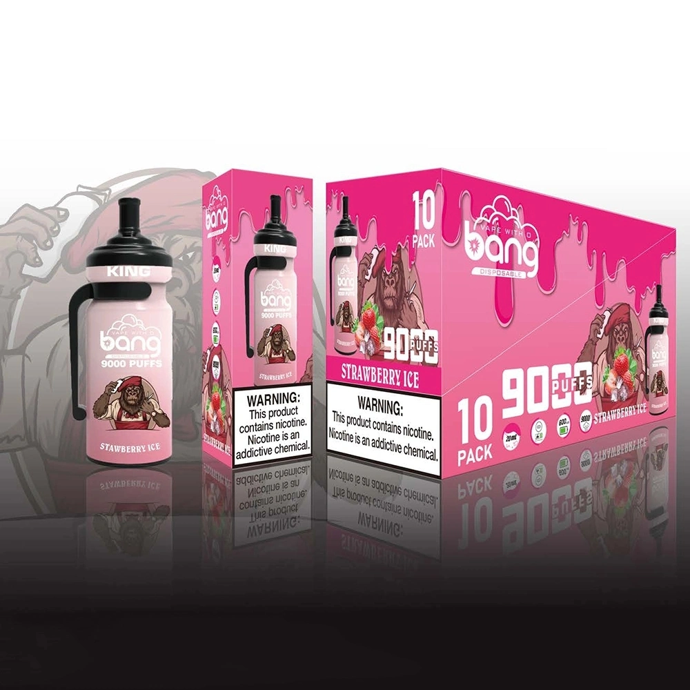 Profitez de la même boisson originale Bang King 9000 Puffs bouteille Vape jetable Appareil à dosettes 9K puffs réservoir Prix usine