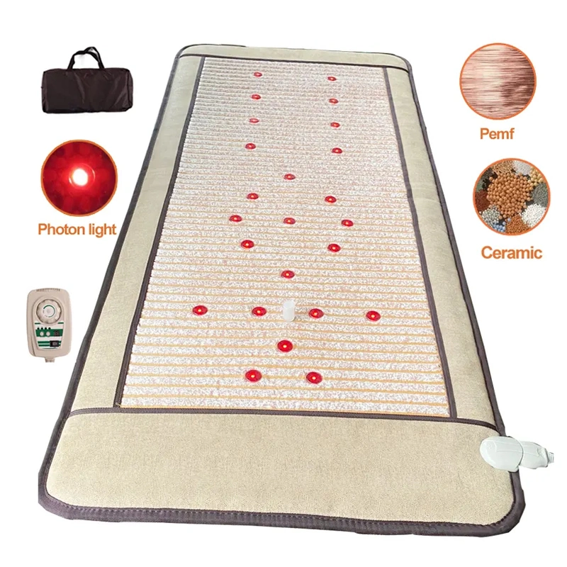 Hot Pick Korean Pemf Photon Light Massage Mat Thermal Jade Tourmaline Mattress