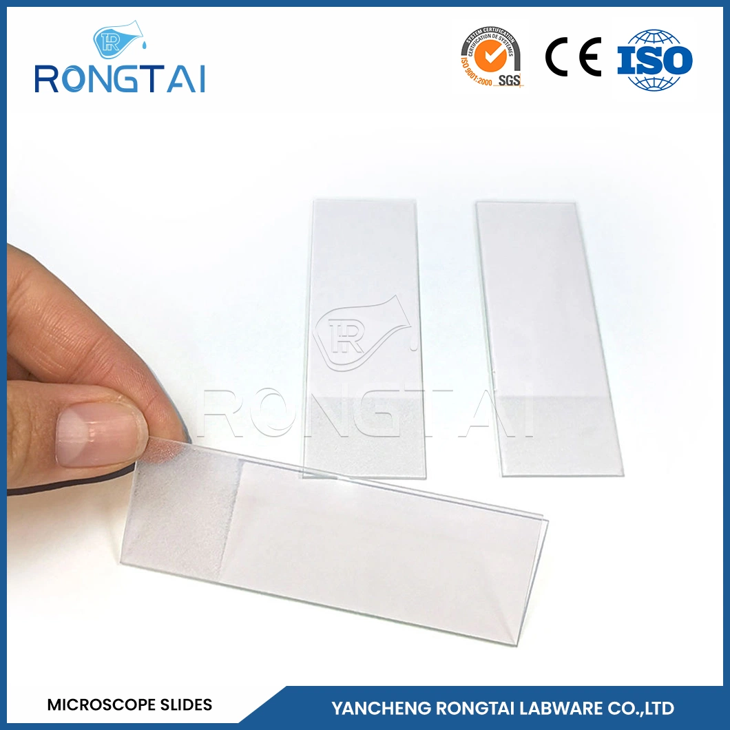 Rongtai Positive Charge Microscope Slide Wholesale/Supplierr Parasitology Microscope Slides China 7101 7102 7105 7107 7109 Disposable Medical Microscope Slide