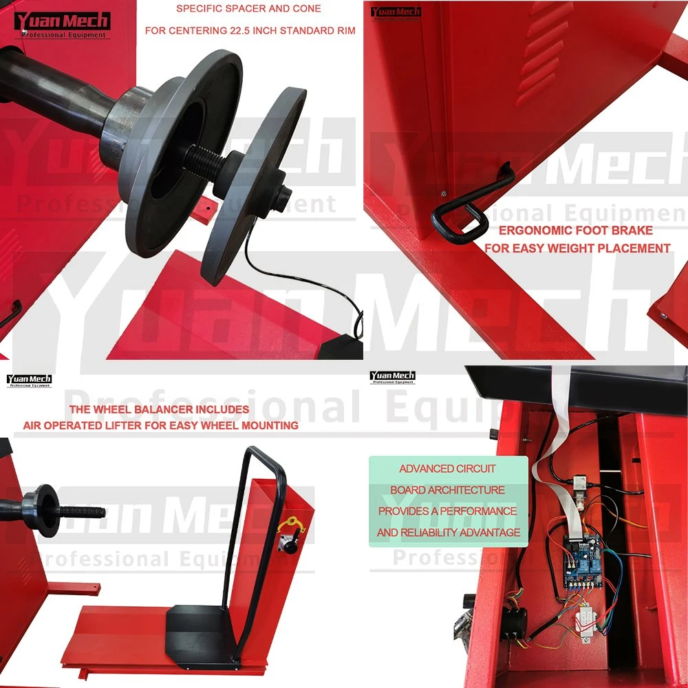 Equilibragem de roda utilizado equipamento de reparação de pneus de caminhão para garagem