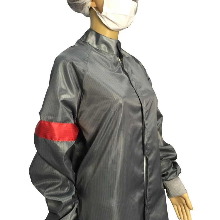 Cleanroom Workshop Workers Dust Free Polyester Anti-Static Safety Protective Clothing
