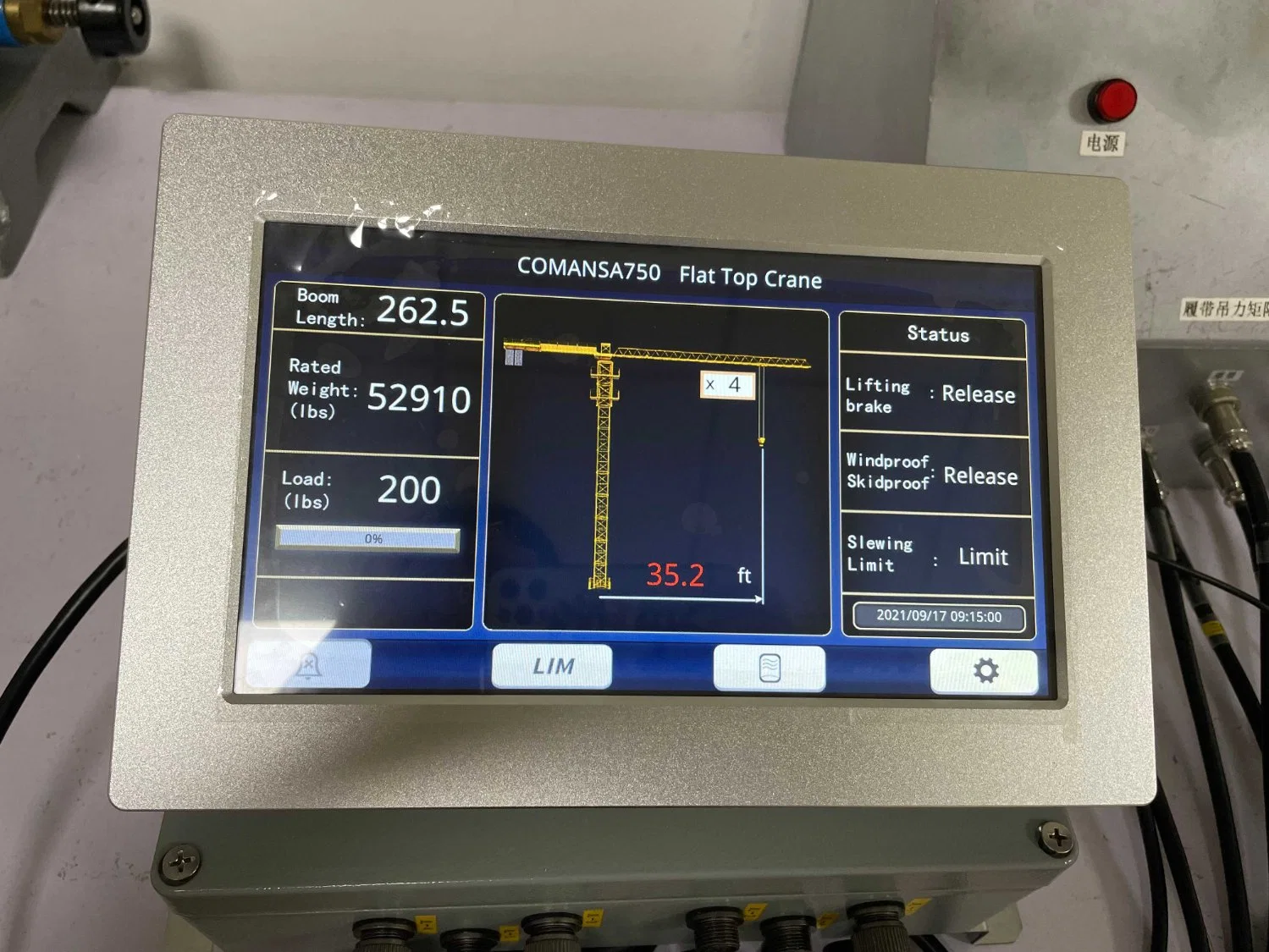 maquinaria de construcción grúa torre Indicador de carga RC-A6 Grúas Comansa